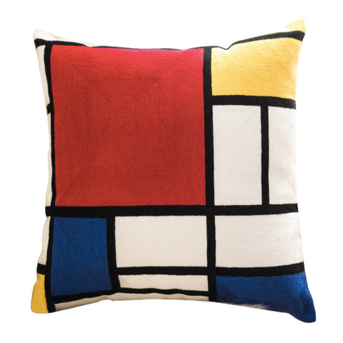 Piet Geo Embroidery Cushion / Pillow Cover