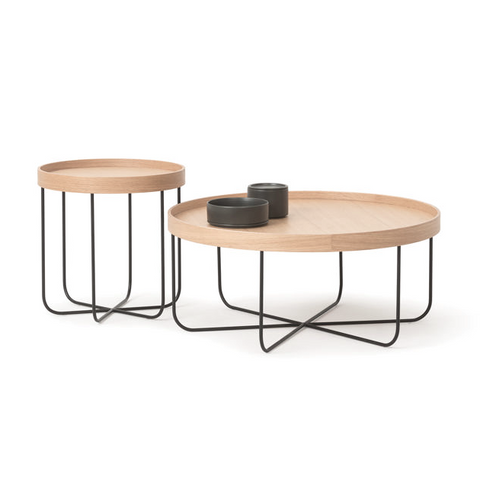 Segmento Coffee and Side Table - White Oak